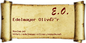 Edelmayer Olivér névjegykártya