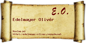 Edelmayer Olivér névjegykártya